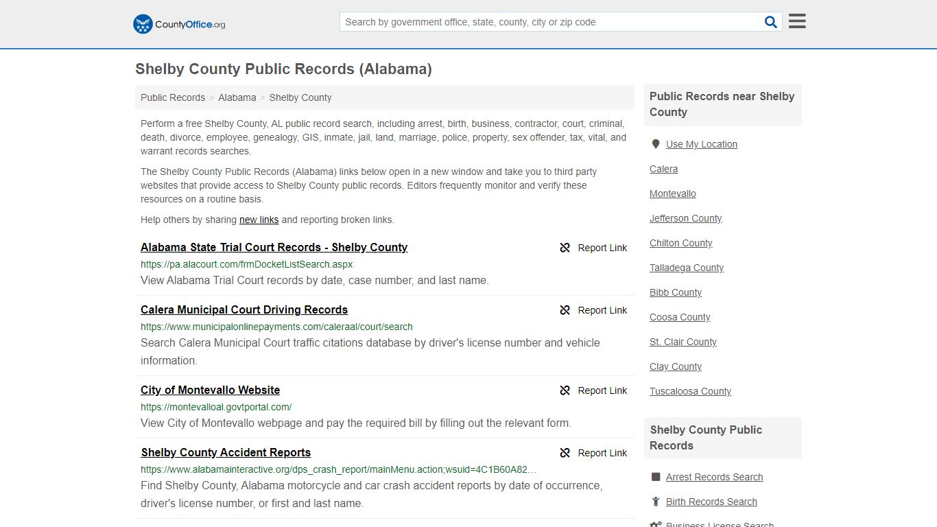 Public Records - Shelby County, AL (Business, Criminal ...